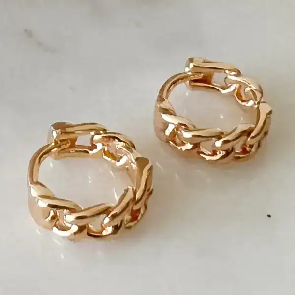 Gold Huggies Earrings | Stoll & Heart