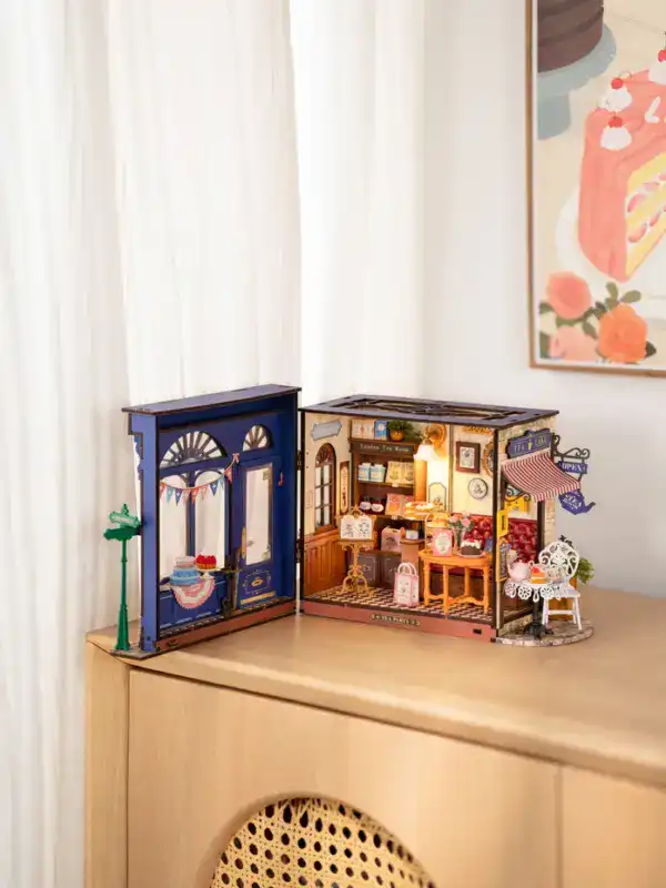 Robotime Rolife Leisure Time Tea Room | DIY Miniature - Image 3