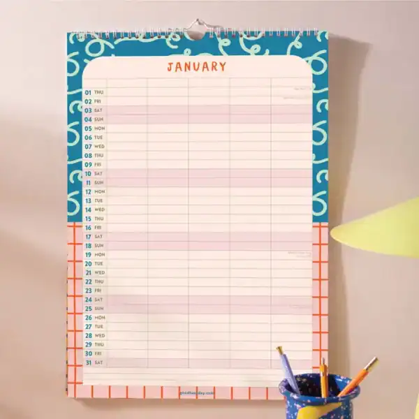 2026 Family Wall Planner | A3 | 5-Column Colour Flow Calendar - Image 4