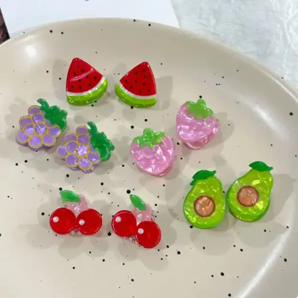Cute Acrylic Fruit Hairclips