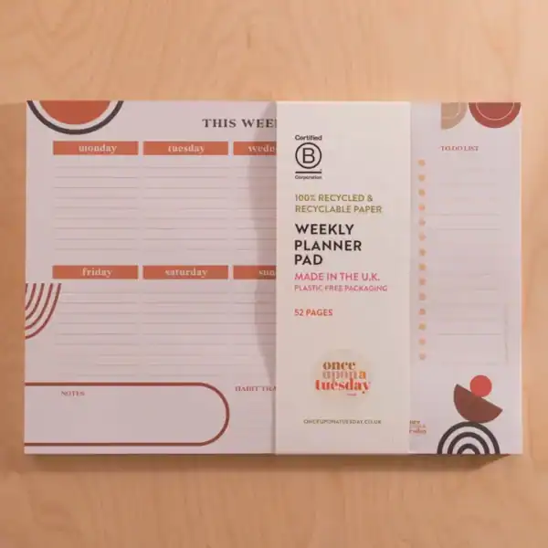 A4 Weekly Planner Pad | Abstract Boho - Image 2