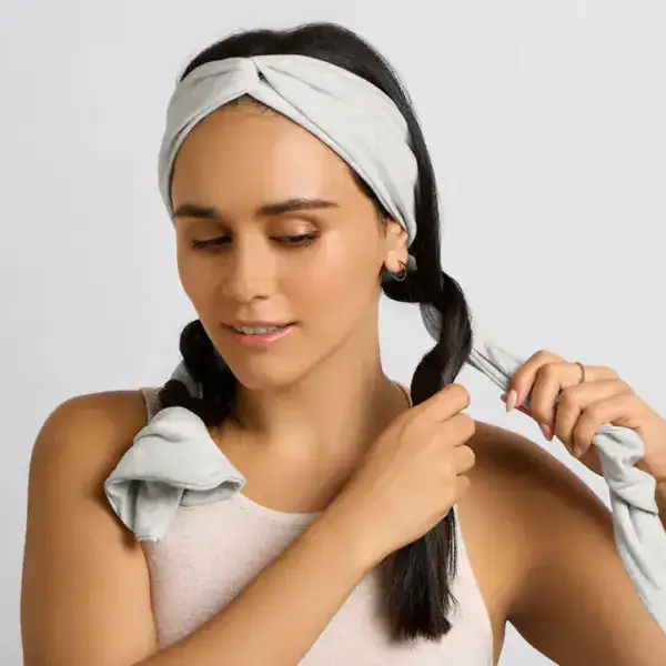 Kitsch Set & Flow Heatless Curling Headband - Heather Gray - Image 6