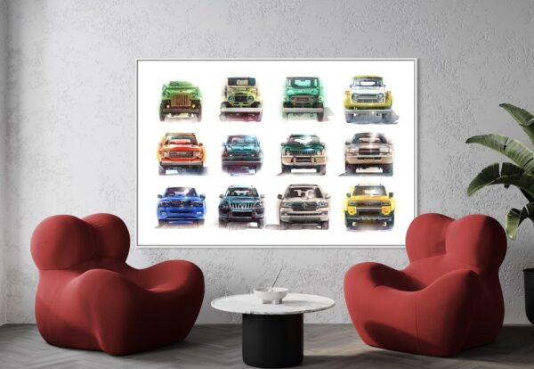 Stephen Selzler Print - "HISTORIC TOYOTA LAND CRUISER"