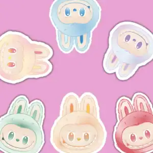 Labubu Face Stickers