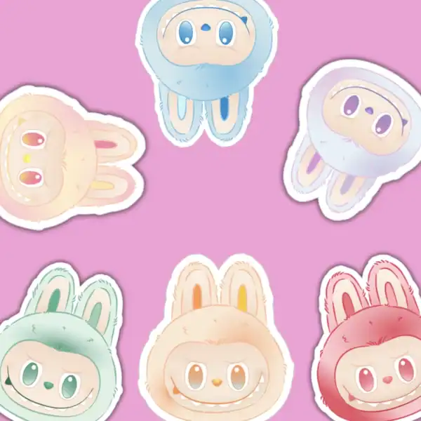 Labubu Face Stickers