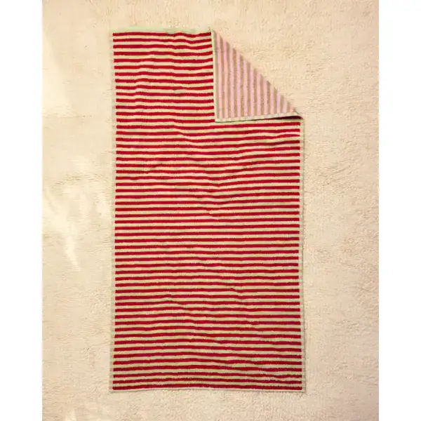 Dusen Dusen Ladybug Stripe Bath Towel