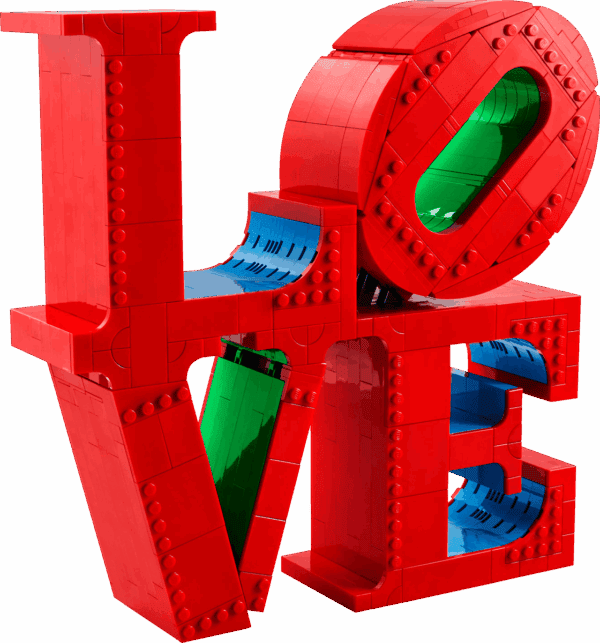 Lego Art LOVE Robert Indiana Sculpture Set - Image 8