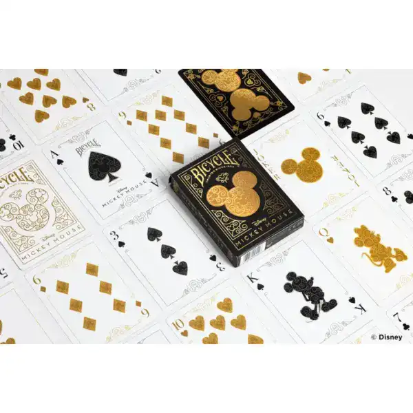 Bicycle Mickey Mouse Black and Gold Playing Cards - Image 3