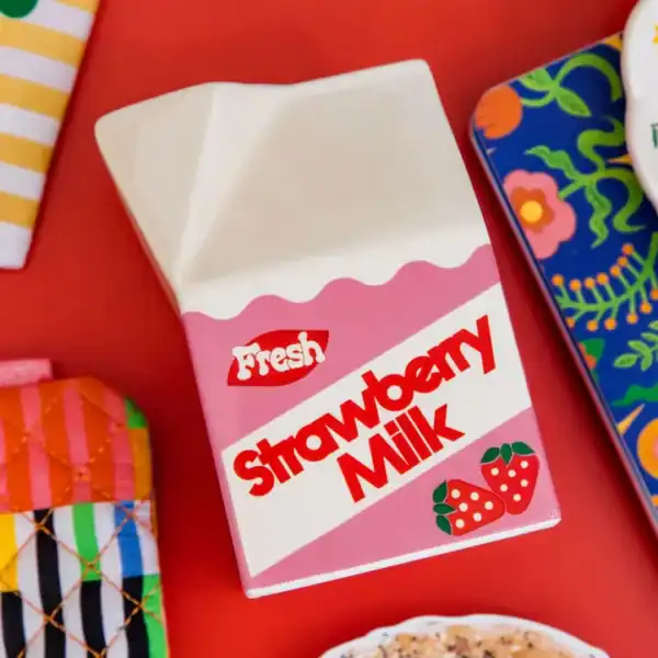 Bando Ceramic Vase - Strawberry Milk | Playful Home Decor - Image 4