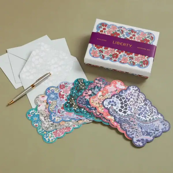 Liberty Scalloped Shaped Notecard Set - Image 4