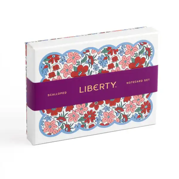 Liberty Scalloped Shaped Notecard Set - Image 2