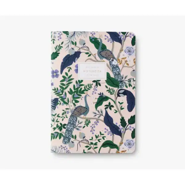 Rifle Paper Co: Assorted Set of 3 Peacock Notebooks - Image 2