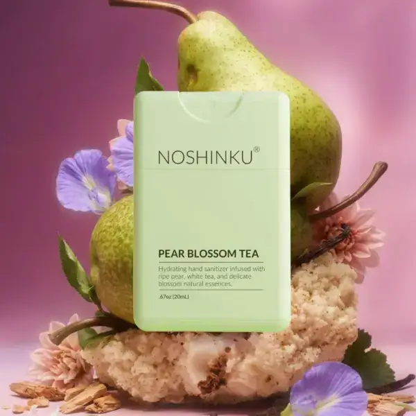 NOSHINKU Pear Blossom Tea Hydrating Pocket Hand Sanitizer Refillable - Image 3