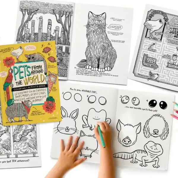 Pets Coloring + Activity: Jokes, Comics, Mazes + More - Image 2