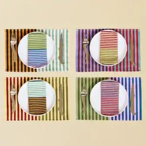 Dusen Dusen Dual Stripe Placemat Set of 4