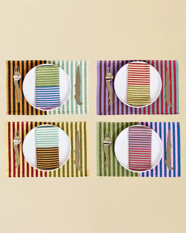 Dusen Dusen Dual Stripe Placemat Set of 4