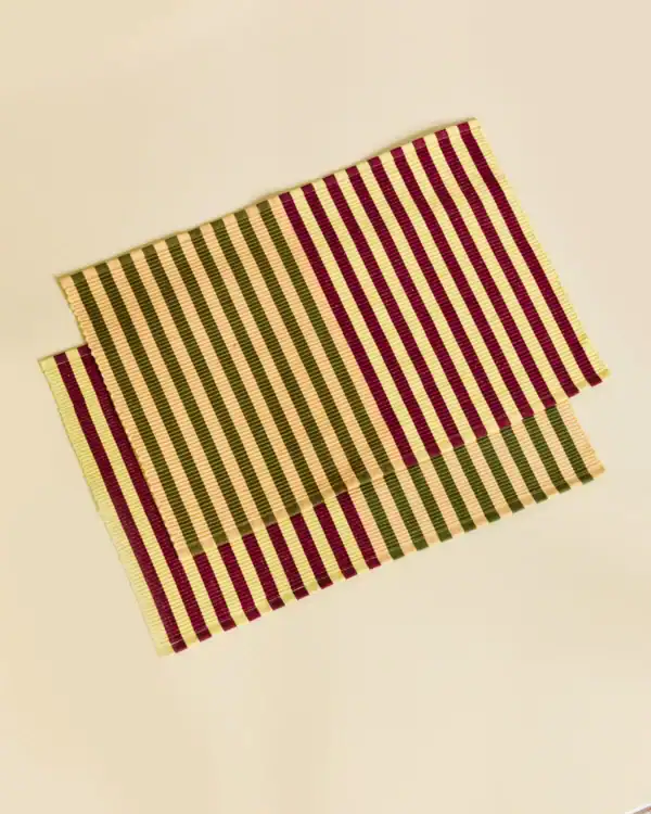 Dusen Dusen Dual Stripe Placemat Set of 4 - Image 9