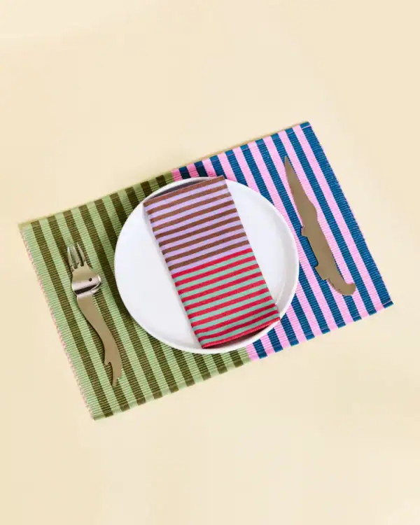 Dusen Dusen Dual Stripe Placemat Set of 4 - Image 6