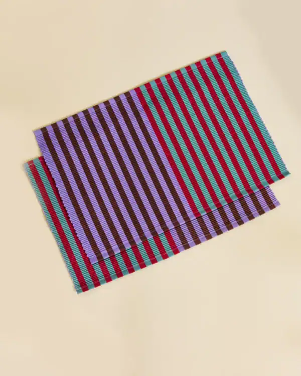 Dusen Dusen Dual Stripe Placemat Set of 4 - Image 5
