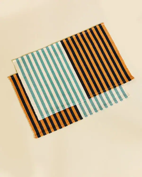 Dusen Dusen Dual Stripe Placemat Set of 4 - Image 3