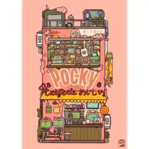 SUSHIBOIIIYY: Strawberry Pocky Postcard