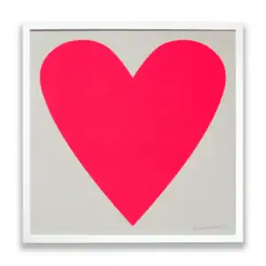 Neon Pink Heart Print