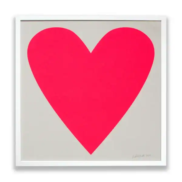 Neon Pink Heart Print