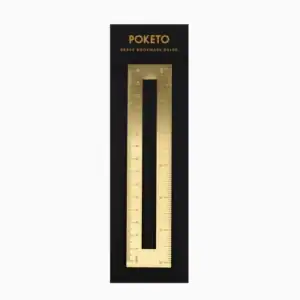 Poketo Brass Bookmark Ruler