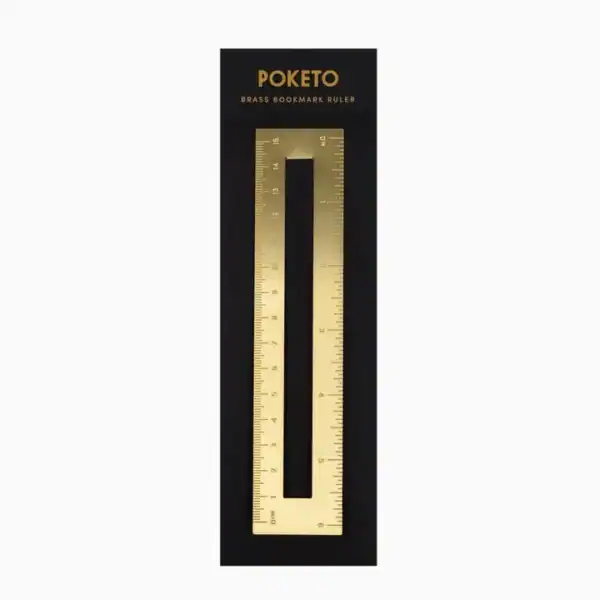 Poketo Brass Bookmark Ruler