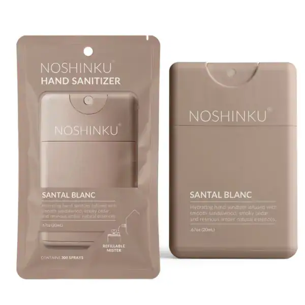NOSHINKU Santal Blanc Hydrating Pocket Hand Sanitizer Refillable - Image 2