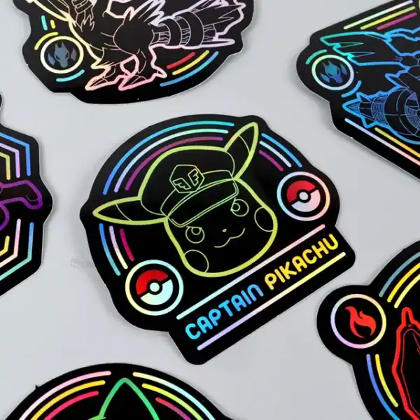 Pokemon Hologram Neon Glow Deco Stickers Pack - Image 6