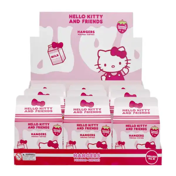 Hello Kitty Strawberry Flocked Hangers Keychain Blind Box - Image 3