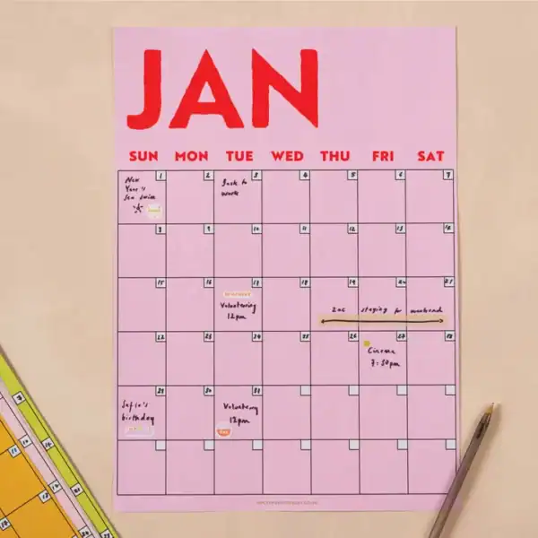 Good Tuesday Monthly Undated A3 Wall Planner | 12 Pages - Image 6