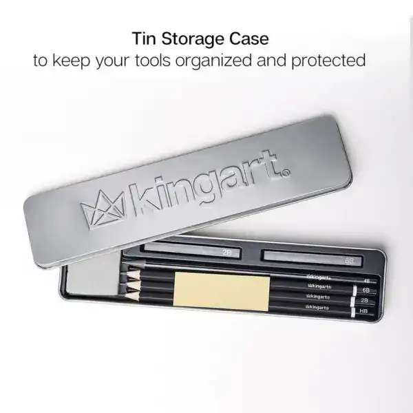KINGART Sketching Tin Set - 9 pc Set - Image 5