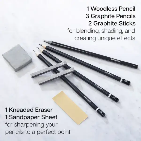 KINGART Sketching Tin Set - 9 pc Set - Image 4