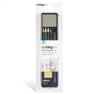 KINGART Sketching Tin Set - 9 pc Set