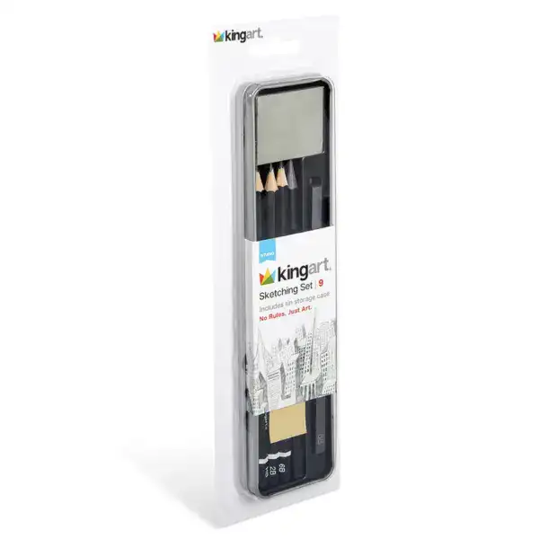 KINGART Sketching Tin Set - 9 pc Set - Image 3