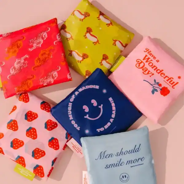 Party Mountain Paper Co. Foldable Nylon Tote Bag