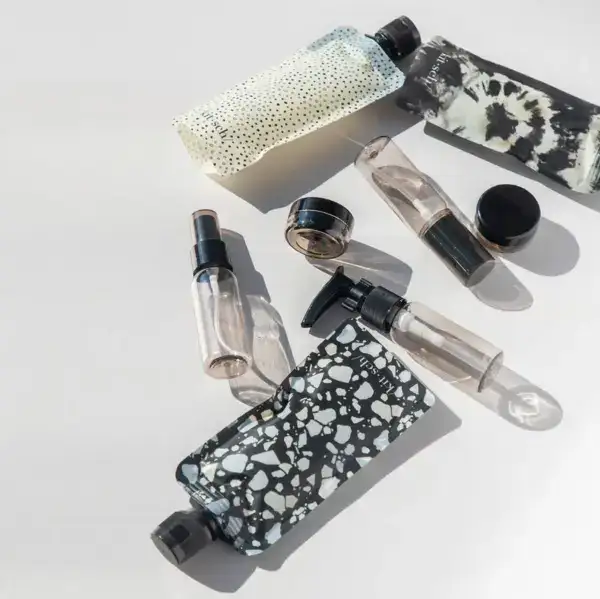 Kitsch Refillable Ultimate Travel 11pc Set - Black & Ivory - Image 3