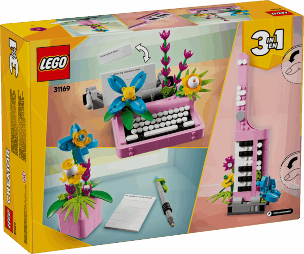 LEGO Creator Typewriter with Flowers 3-in-1 - Image 5
