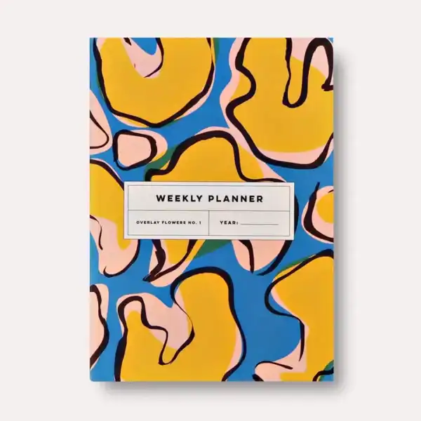 The Completist Overlay Flowers Undated Weekly Planner Book