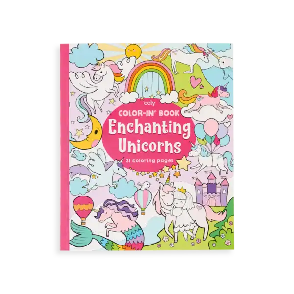 OOLY Color-In Book: Enchanting Unicorns