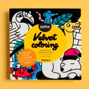 OMY Velvet Animal Colouring Book