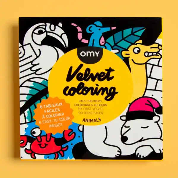 OMY Velvet Animal Colouring Book