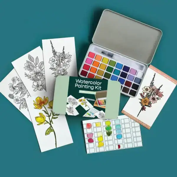 Wildflower Meadow Watercolor Painting Kit